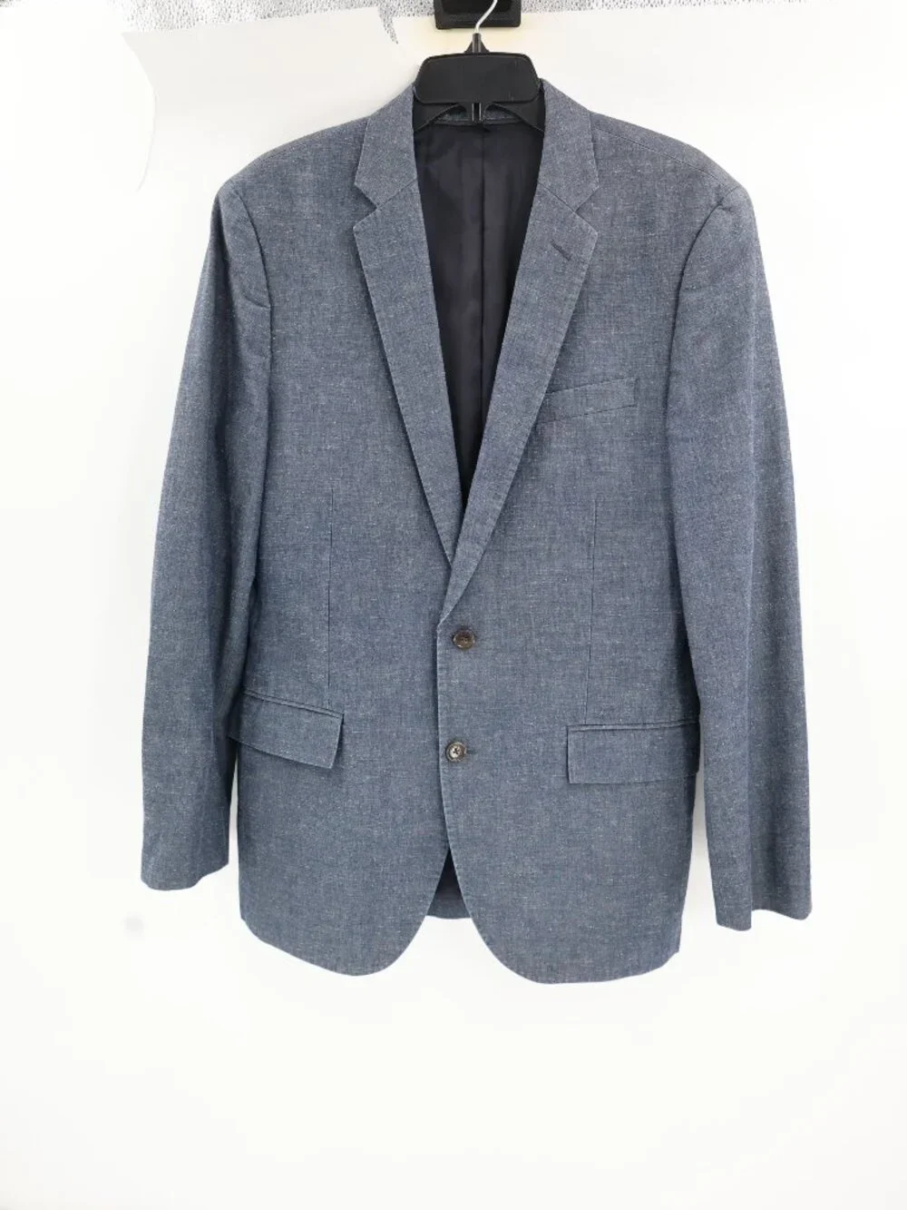 J Crew Sport Coat Mens 40R Ludlow heavy Cotton Single Breasted Two Button Blue